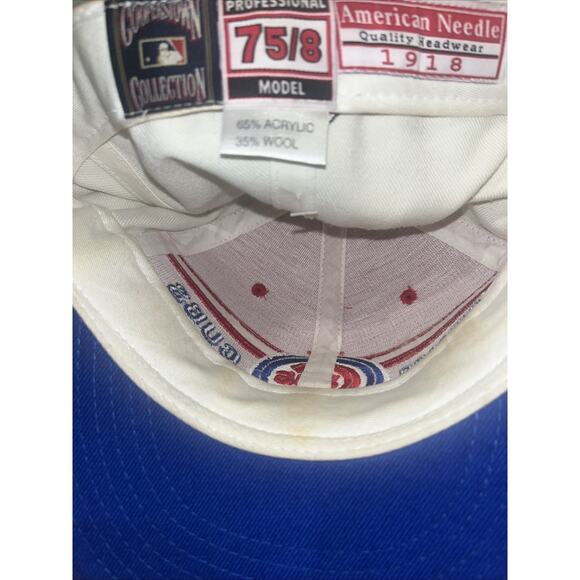 VTG Chicago Cubs American Needle Hat Fitted 7 1/2. Red And White Stripes. - Picture 4 of 7